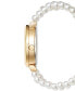 ფოტო #2 პროდუქტის Women's White Imitation Pearl Bracelet Watch 38mm, Created for Macy's