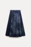 Zw collection laser print midi skirt