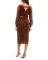 Фото #2 товара Taylor Stretch Velvet Maxi Dress Women's Brown 4