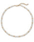 Фото #1 товара Gold-Tone Bead & Imitation Pearl Collar Necklace, 16-1/2" + 2" extender, Created for Macy's