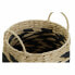Basket set DKD Home Decor Black Light brown Natural Fibre Boho 30 x 30 x 30 cm 2 Pieces (2 Units)