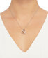 Фото #4 товара Macy's diamond Heart Pendant Necklace (1/10 ct. t.w.) in Sterling Silver