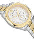 ფოტო #3 პროდუქტის Men's Swiss Chronograph Geo Two-Tone Stainless Steel Bracelet Watch 43mm