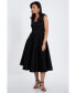 Women's Scuba One-Shoulder Bow Skater Midi Dress