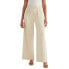 Scoop High Waist Pleated Wide Leg Crepe Pants 31.5" Inseam Women lvory Pullon 10