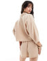 Фото #4 товара Vero Moda textured cropped shirt co-ord in beige