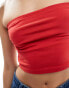 Threadbare bandeau top in red