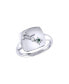 Taurus Bull Design Sterling Silver Emerald Gemstone Diamond Signet Ring