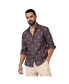 ფოტო #1 პროდუქტის Men's Heather Purple Ethnic Geometric Shirt