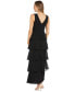ფოტო #2 პროდუქტის Women's Multi-Tiered Side-Slit Gown