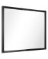 Фото #4 товара Contempo Brushed Stainless Steel Rectangular Wall Mirror, 24" x 36"