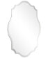 Frameless Beveled Oblong Scalloped Wall Mirror, 40" x 30" x 0.39"