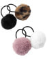 4-Pack Pom Pom Hair Ties One Size