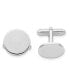 Фото #2 товара Kelly Waters Rhodium-plated Polished Round Engravable Cuff Links