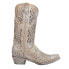 Фото #1 товара Ferrini Mandala Tool Inlay Snip Toe Cowboy Womens Off White Dress Boots 81761-1