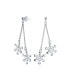 ფოტო #1 პროდუქტის Christmas Holiday Party Snowflake Drop Dangle Tassel Earrings For Women For Teen .925 Sterling Silver