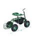 Фото #3 товара Garden Cart Rolling Work Seat for Planting w/Extendable Handle