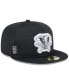 ფოტო #4 პროდუქტის Men's Black Oakland Athletics 2024 Clubhouse 59FIFTY Fitted Hat