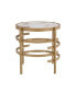 Фото #4 товара Modern Side Table, Pandora Stone End Table, Golden Coffee Table 20.67"W X 20.67"D X 21.65'H