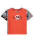 ფოტო #5 პროდუქტის Newborn and Infant Boys and Girls Orange, Black San Francisco Giants Pinch Hitter T-shirt and Shorts Set