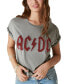 Фото #1 товара Women's ACDC Beaded Boyfriend Cotton T-Shirt