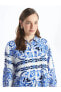 Фото #3 товара Рубашка LC WAIKIKI Женская Classic с длинным рукавом с рисунком ШИК