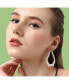 ფოტო #3 პროდუქტის Women's Gold Snowball Teardrop Drop Earrings