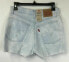 Levi's Women's Short High Rise Slim, Light Wash, Size 28 New 728780013