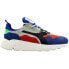 Фото #1 товара Diadora Rave Leather Pop Lace Up Mens Blue Sneakers Casual Shoes 175154-60032