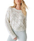 ფოტო #1 პროდუქტის Women's Open-Stitch Pullover Sweater