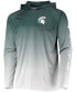 ფოტო #3 პროდუქტის Men's Green Michigan State Spartans Terminal Tackle Omni-Shade UPF 50 Long Sleeve Hooded T-shirt