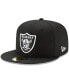 ფოტო #1 პროდუქტის Men's Black Las Vegas Raiders Omaha 59FIFTY Fitted Hat