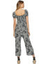 Фото #2 товара Scoop Smocked Jumpsuit Women's 3XL Multicolor Puff Sleeve Square Neck 100% Rayon