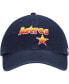 Фото #3 товара Men's Navy Houston Astros Logo Cooperstown Collection Clean Up Adjustable Hat