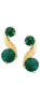 ფოტო #1 პროდუქტის Emerald Swirl Drop Earrings (3/4 ct. t.w.) in 10k Gold