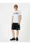 Фото #4 товара 4sam10020nk 000 Beyaz Erkek Polyester Jersey Kısa Kollu T-shirt