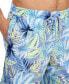 Фото #3 товара Плавки мужские Club Room Bello с цветочным принтом быстросохнущие 7" для пляжа, созданные для Macy's