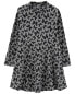 Фото #3 товара Kid Butterfly Print Mock Neck Long-Sleeve Dress 8