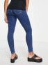 ASOS DESIGN Maternity high rise skinny jeans in mid blue with under the bump waistband