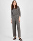 Фото #1 товара Petite Francesca Pull-On Foulard Knit Pants, Created for Macy's
