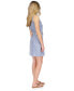 Фото #4 товара Women's Denim Frayed-Neck Sleeveless Dress