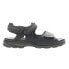 Фото #1 товара Propet Hudson River Mens Black Casual Sandals MSO033L-001