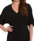 ფოტო #3 პროდუქტის Women's V-Neck Scuba-Crepe Midi Dress