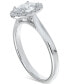 ფოტო #3 პროდუქტის Diamond Oval Halo Engagement Ring (5/8 ct. t.w.) in 14k White Gold