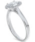 Фото #3 товара Diamond Oval Halo Engagement Ring (5/8 ct. t.w.) in 14k White Gold