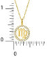 ფოტო #16 პროდუქტის Cubic Zirconia Zodiac Halo 18" Pendant Necklace in 18k Gold-Plated Sterling Silver, Created for Macy's