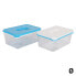 Фото #6 товара Прямоугольная коробочка для завтрака с крышкой White & Blue Высокая
