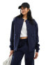 Фото #1 товара 4th & Reckless tailored bomber jacket co-ord in navy - NAVY