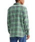 ფოტო #2 პროდუქტის Men's Relaxed Fit Button-Front Flannel Worker Overshirt