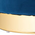 Samthocker mit Stauraum blau